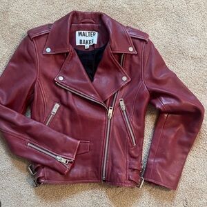 Walter Baker Lamb Leather Burgundy Jacket